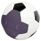Dusty Violet Crescent Moons Monogramm Fußball (Dreiviertel)