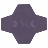 Dusty Violet Crescent Moons Monogramm Fußball (Flach)