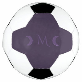 Dusty Violet Crescent Moons Monogramm Fußball