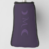 Dusty Violet Crescent Moons Monogramm Golf Headcover (Rotieren 90)