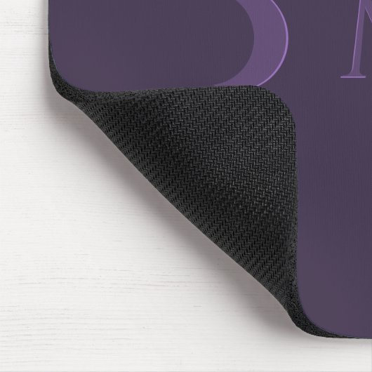 Dusty Violet Crescent Moons Monogramm Mousepad (Ecke)