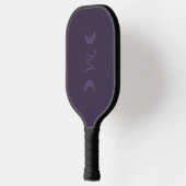 Dusty Violet Crescent Moons Monogramm Pickleball Schläger (Links)