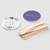 Dusty Violet Floral Baby Dusche Fächer (Non-assembled)