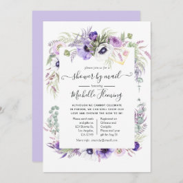 Dusty Violet Floral Baby Shooter by Mail Einladung