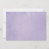 Dusty Violet Floral Bestätigung Einladung (Rückseite)
