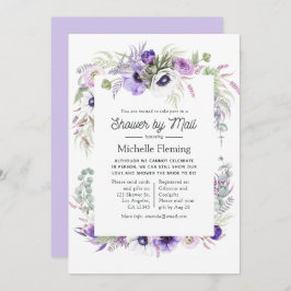 Dusty Violet Floral Brautparty by Mail Einladung