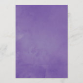 Dusty Violet Floral Brautparty Ratschläge Hinweiskarte (Rückseite)