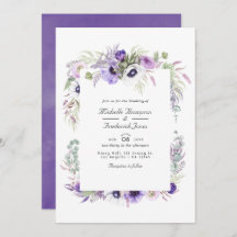 Dusty Violet Floral QR Code UAWG Wedding