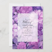 Dusty Violet Floral Wedding Einladung (Vorderseite)