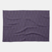 Dusty Violet Monogram Crescent Moon Pattern Geschirrtuch (Horizontal)