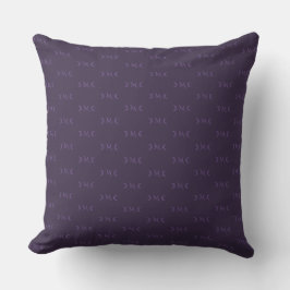 Dusty Violet Monogram Crescent Moon Pattern Kissen