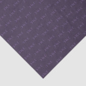 Dusty Violet Monogram Crescent Moon Pattern Seidenpapier (Detail)