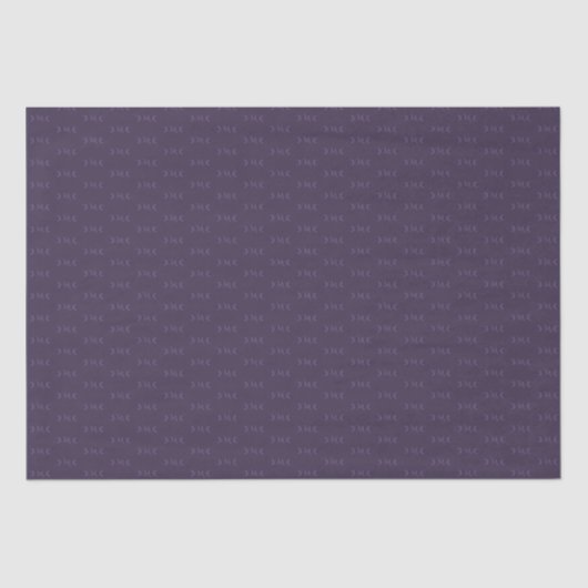 Dusty Violet Monogram Crescent Moon Pattern Seidenpapier (Vorderseite)