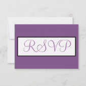 Dusty Violet Wedding RSVP Skript Karte (Vorderseite)