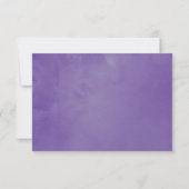 Dusty Violet Wedding Watercolor Floral UAWG RSVP Karte (Rückseite)