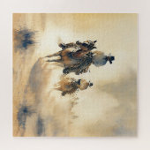 Dusty Western Aquarell "Riders in the Dawn" Puzzle (Horizontal)