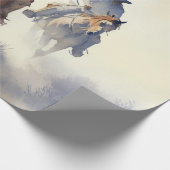Dusty Western Wasserfarbe "Posse - The Chase" Geschenkpapier (Ecke)