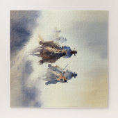Dusty Western Wasserfarbe "Posse - The Chase" Puzzle (Horizontal)