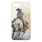 Dusty Western Wasserfarbe "Rodeo Bull Rider" Case-Mate iPhone Hülle (Rückseite)