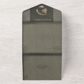 Dusty White Passport Stil alle in einer Einladung (Außenbereich)