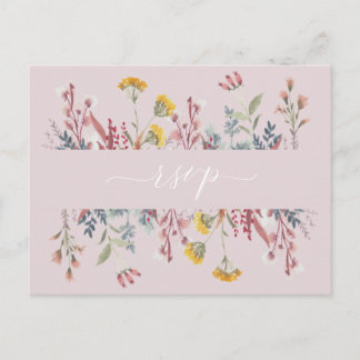 Dusty Wildblume Aquarellmahlzeit UAWG Invit Einladungspostkarte