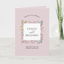 Dusty Wildblume Watercolor Botanischer Hochzeitsta