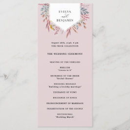 Dusty Wildblume Watercolor Floral Wedding Program Programm
