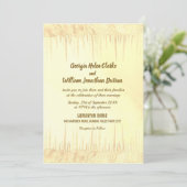 Dusty Yellow Icicle Wedding Invitation Card (Stehend Vorderseite)