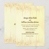 Dusty Yellow Icicle Wedding Invitation Card (Vorne/Hinten)