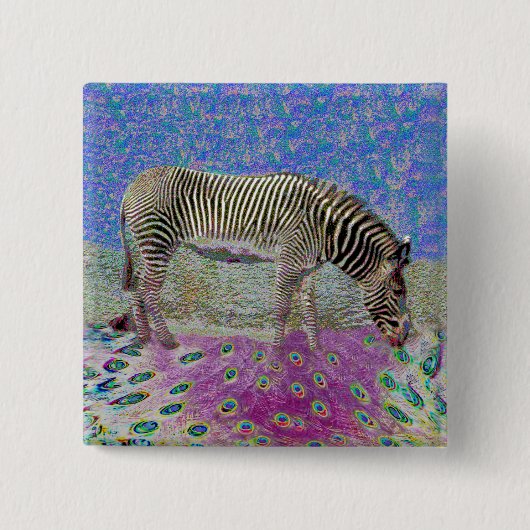 Dusty Zebra Dreams Button (Vorderseite)
