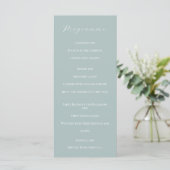 Dustyrosa und grünes florales Hochzeitsprogramm au Programm (Stehend Vorderseite)