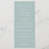 Dustyrosa und grünes florales Hochzeitsprogramm au Programm (Vorderseite)