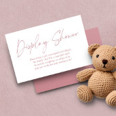 Dusy Rose Mauve Handgeschriebene Display-Dusche Begleitkarte