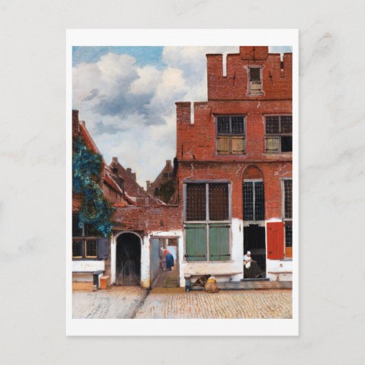 Dutch Alley, Johannes Vermeer Postkarte (Vorderseite)