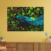 Dutch Art Nouveau Peacock and Butterfly Leinwanddruck (Insitu (Wohnzimmer))