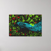 Dutch Art Nouveau Peacock and Butterfly Leinwanddruck (Vorderseite)