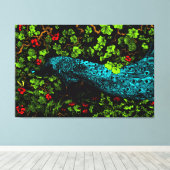 Dutch Art Nouveau Peacock and Butterfly Leinwanddruck (Insitu (Holzboden))