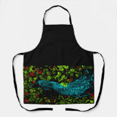 Dutch Art Nouveau Peacock and Butterfly Schürze (Vorderseite)