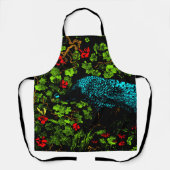 Dutch Art Nouveau Peacock and Butterfly Schürze (Vorderseite)