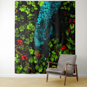 Dutch Art Nouveau Peacock and Butterfly Wandteppich (Beispiel)