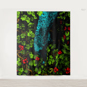 Dutch Art Nouveau Peacock and Butterfly Wandteppich (Vorderseite)