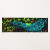 Dutch Art Nouveau Peacock and Butterfly Yogamatte (Vorderseite (Horizontal))