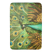 Dutch Art Nouveau Peacock and Chickens Badematte (Vorderseite Vertikal)