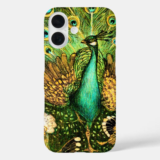 Dutch Art Nouveau Peacock and Chickens Case-Mate iPhone Hülle (Rückseite)