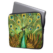 Dutch Art Nouveau Peacock and Chickens Laptopschutzhülle (Vorderseite Links)