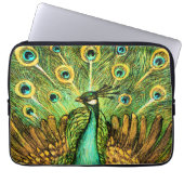 Dutch Art Nouveau Peacock and Chickens Laptopschutzhülle (Vorderseite)