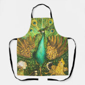 Dutch Art Nouveau Peacock and Chickens Schürze (Vorderseite)