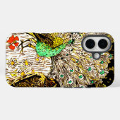 Dutch Art Nouveau Peacock and Owls Case-Mate iPhone Hülle (Rückseite (Horizontal))