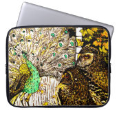 Dutch Art Nouveau Peacock and Owls Laptopschutzhülle (Vorderseite)