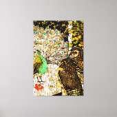 Dutch Art Nouveau Peacock and Owls Leinwanddruck (Vorderseite)